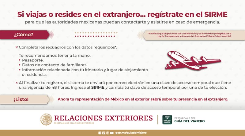 Cuáles son los beneficios de registrarse en el SIRME. Fuente: Gobierno de México.