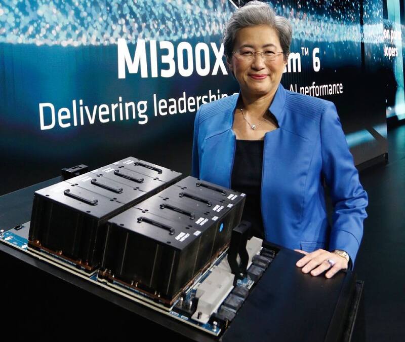 Lisa Su, CEO de AMD. La empresa es rival de NVIDIA en el ámbito de las GPUs y aceleradoras de IA.