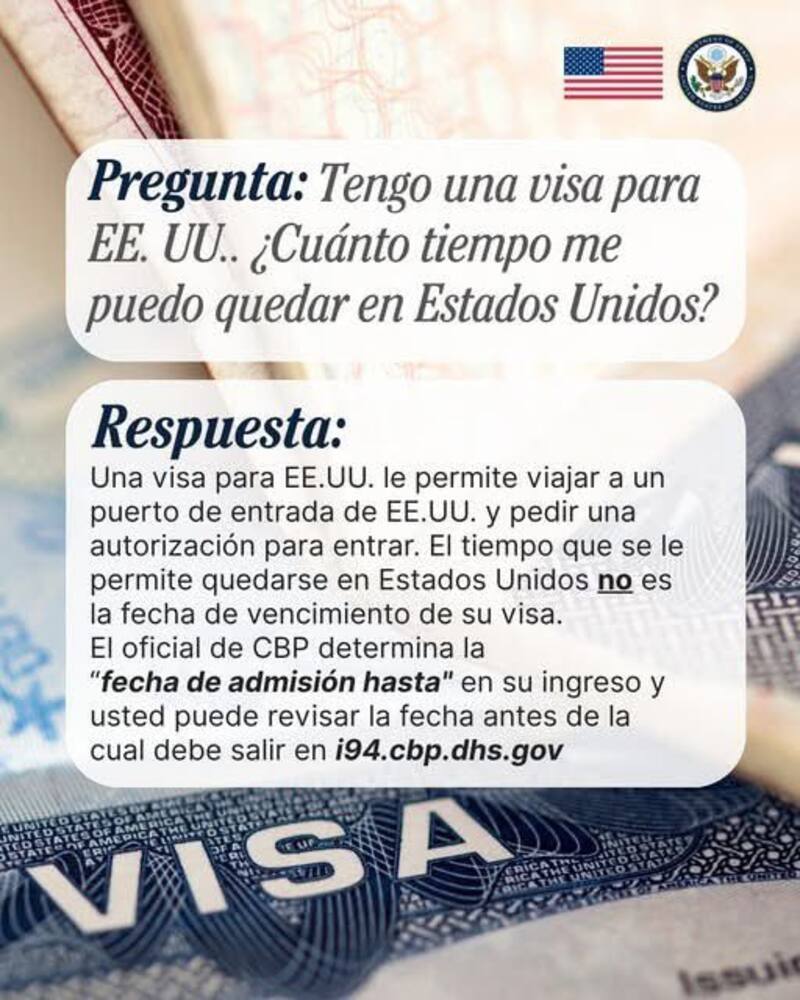 Estados Unidos adiverte sobre error frecuente de los viajeros. Fuente: ConsuladoUSAMer.