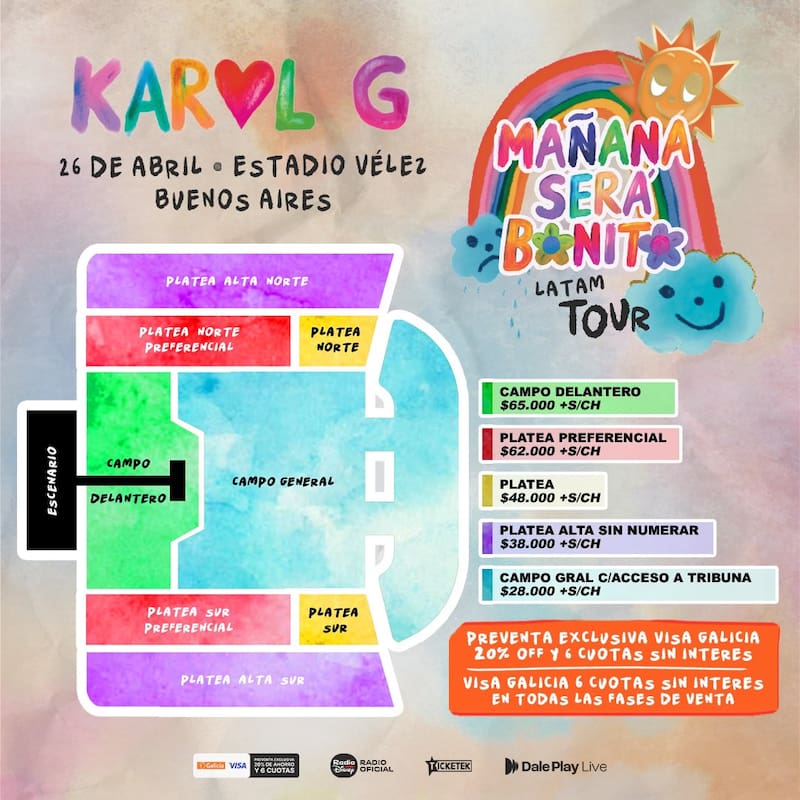 Ubicaciones y precios de las entradas para ver a Karol G.