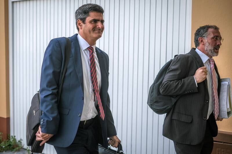 Los fiscales Juan Manuel Dávila y Gustavo García en la última audiencia del juicio por el crimen de Fernando Báez Sosa.