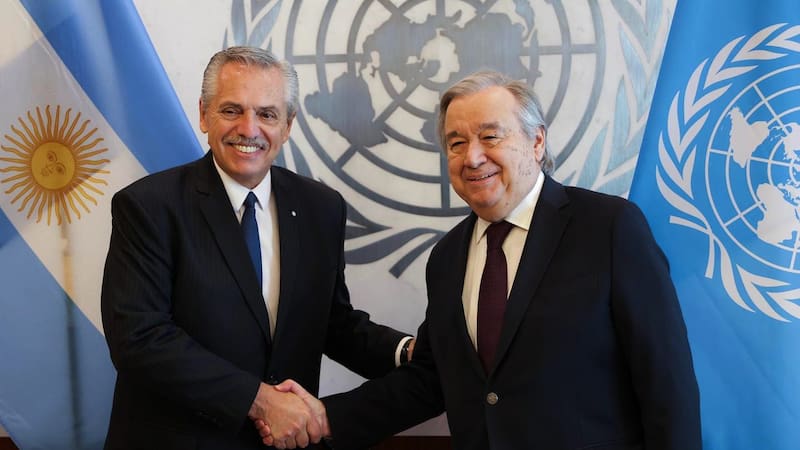 El presidente y António Guterres mantuvieron un encuentro oficial en la sede de Naciones Unidas, en Nueva York.