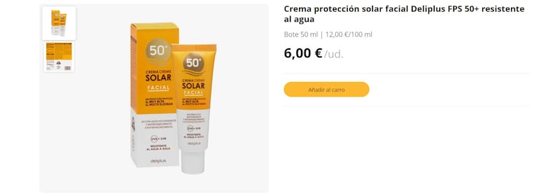Este es el protector solar facial de Mercadona que arrasa en ventas. (Foto: mercadona.es)
