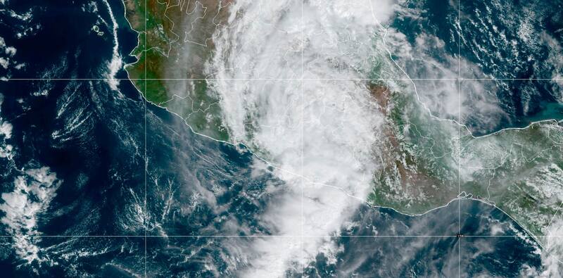 Así se extendió el Huracán Otis en todo el país. Fuente: Archivo