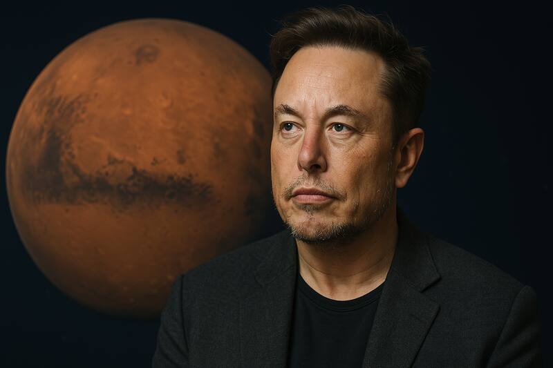 Elon Musk confirmó que habrá presencia humana permanente en Marte para 2054. Fuente: Archivo.