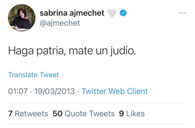 Con este tuit comenzó la polémica.