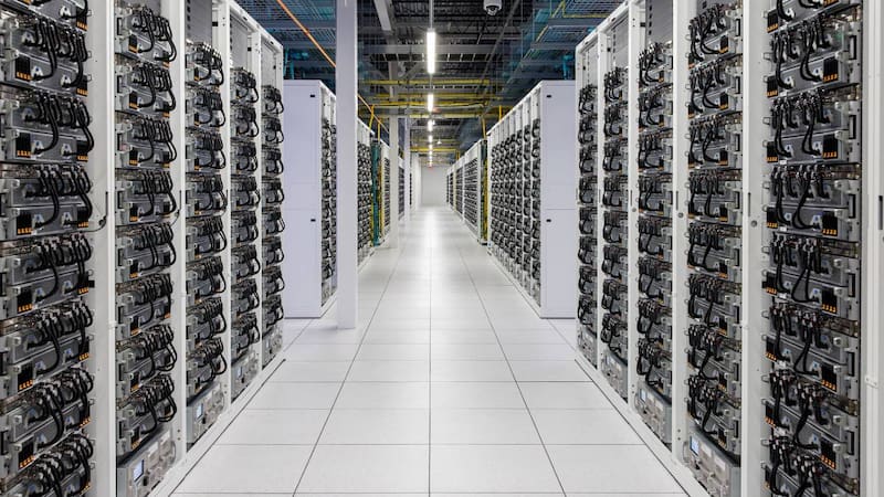 Vista del interior de Colossus, el megaproyecto de Elon Musk. Fuente: Supermicro.