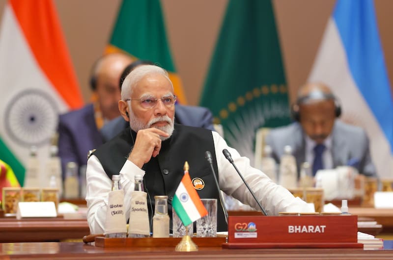 Narendra Modi, presidente de la India, en el G20. (Fuente: EFE)
