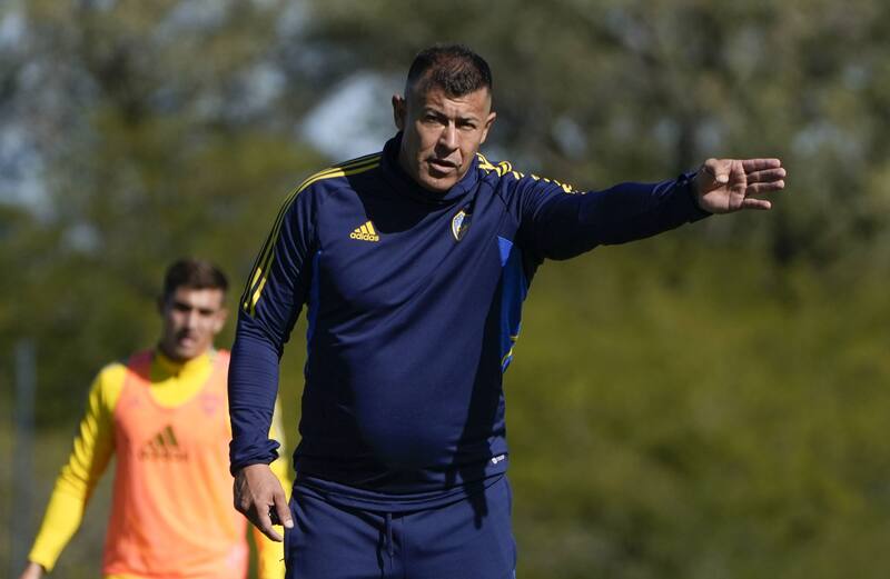 El entrenamiento de Boca dirigido por Jorge Almirón. (Prensa CABJ)