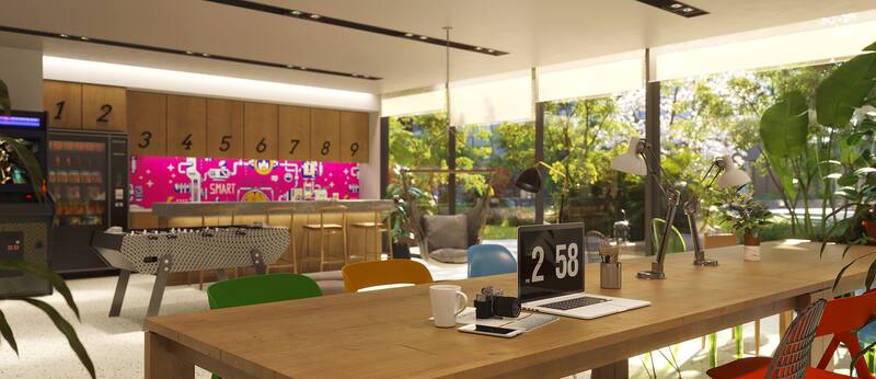 El área de coworking, uno de los amenities más valorados en tiempos de pandemia