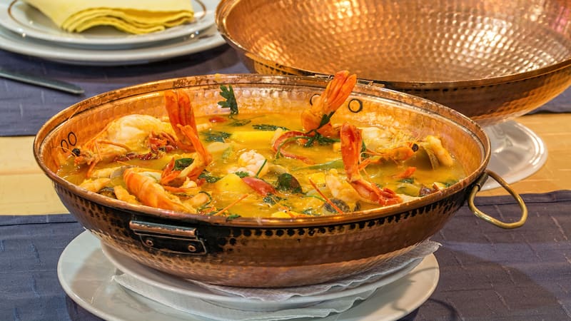 La cataplana de mariscos es un plato tradicional portugués.