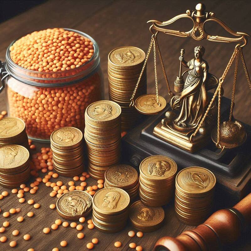 Ritual con lentejas para atraer el dinero. Fuente: Bing AI.
