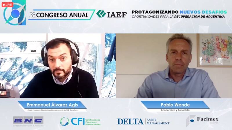 Alvarez Agis en disertación virtual durante el Congreso del IAEF