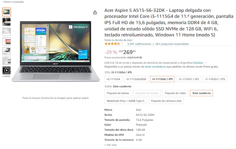Aquí se puede ver la oferta.