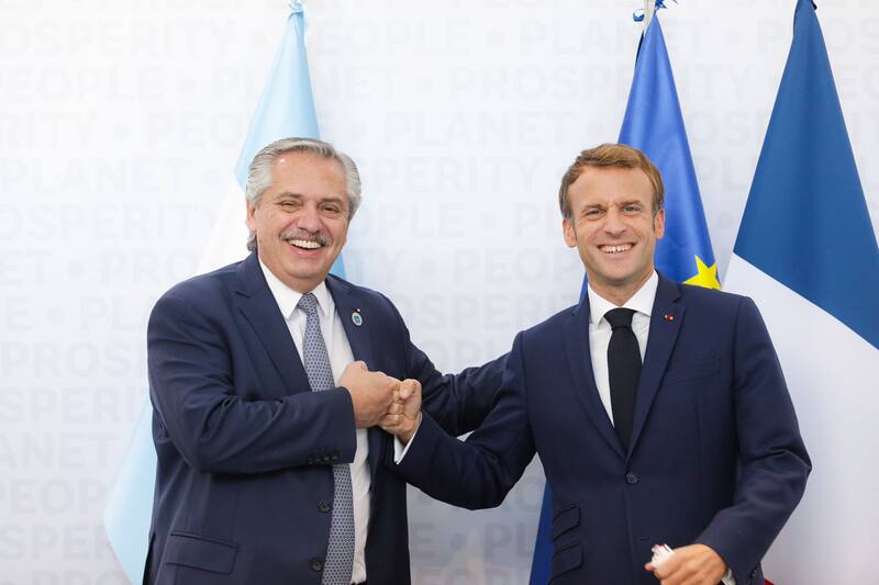 Fernández con Macron