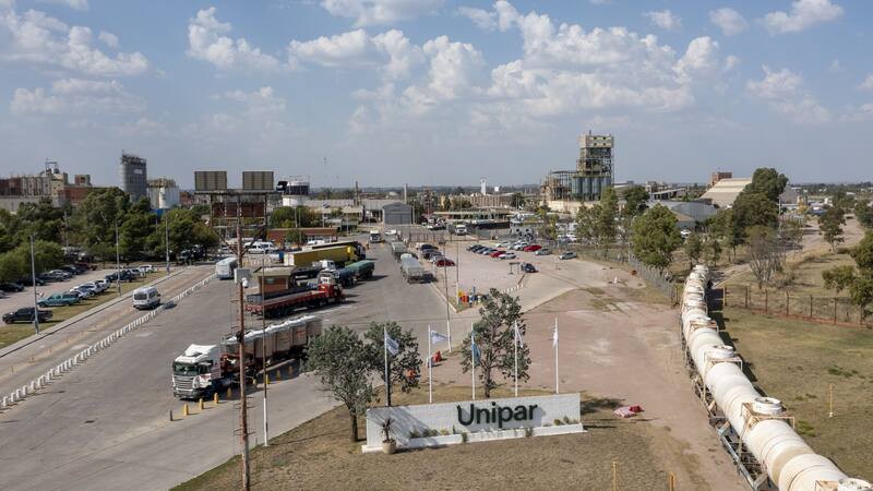 Planta de la petroquímica Unipar en Bahía Blanca