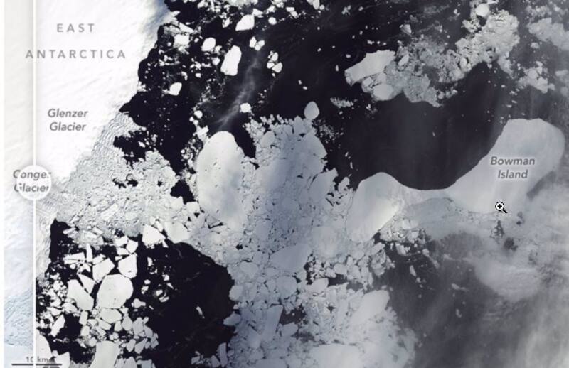 Imagen satelital de la NASA del derrumbe de la plataforma de hielo - EuropaPress