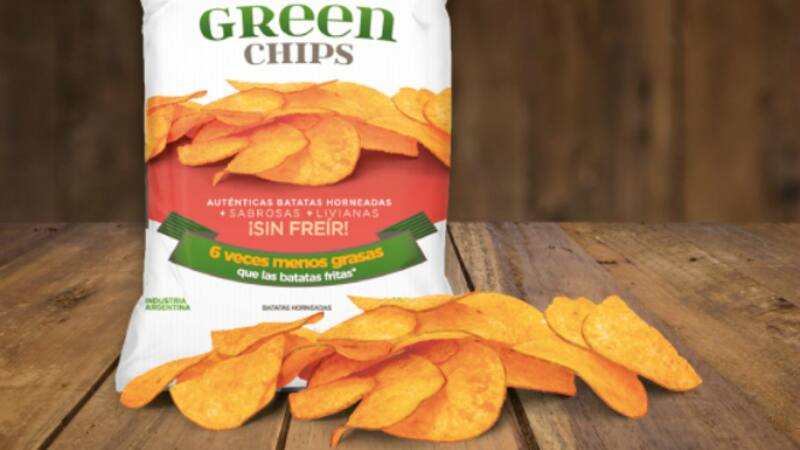 La marca Green Chips elabora y comercializa snacks de papas y batatas 100 por ciento naturales.