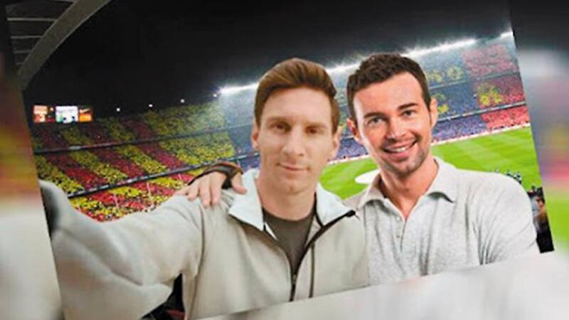 Una de las tantas selfies "trucha" armadas por un usuario que se bajó la aplicación gratuita