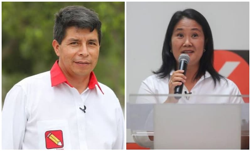 Las últimas encuestas muestran una contienda muy reñida entre Castillo y Fujimori, con una amplia ventaja inicial de Castillo que se está achicando significativamente