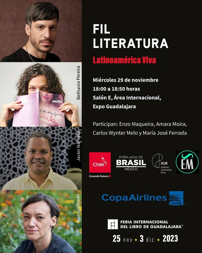 Escritores en la Feria Internacional del Libro. Fuente: FIL Guadalajara.