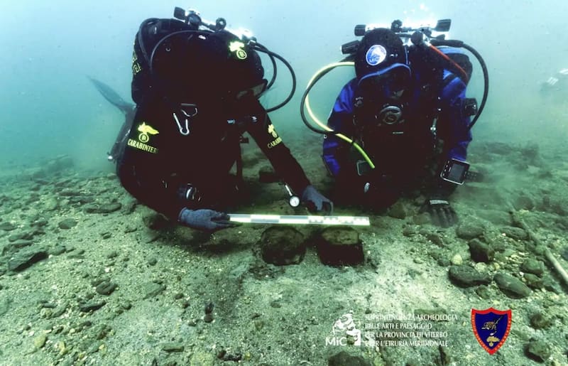 Bajo las aguas del norte de Italia, arqueólogos descubrieron un asentamiento intacto de hace más de 3,000 años. Fuente: Superintendencia de Arqueología, Bellas Artes y Paisaje del Sur de Etruria