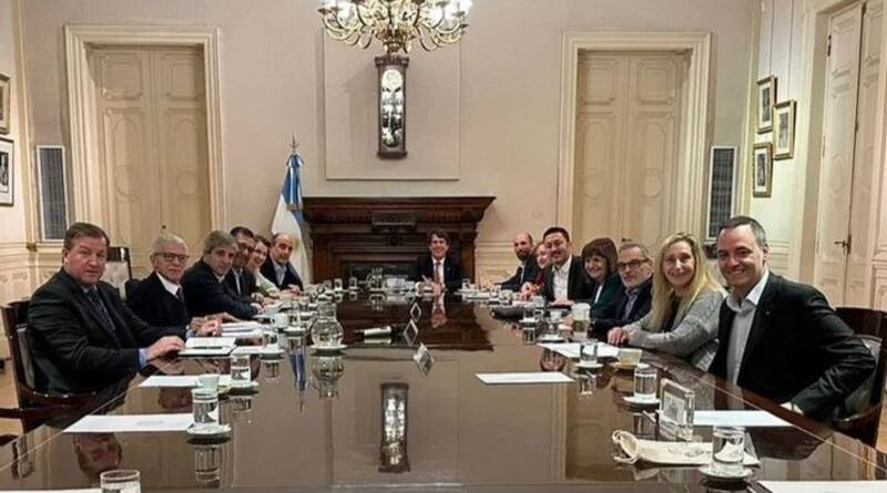 La reunión de gabinete de este jueves, sin la presencia de Javier Milei, que en ese momento estaba en la Casa Rosada.