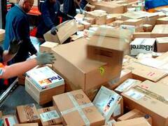 Navidad agitada para servicios de entrega