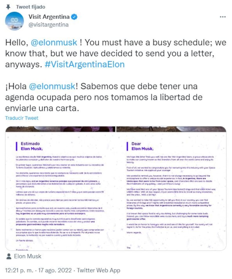 El tuit completo.