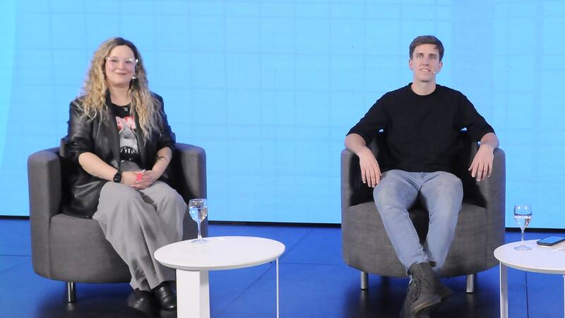 Liz Nenning (Diseño Ético Comunidad) y Agustín Stegmann (Gran Berta Group)