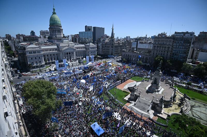 La Cámpora tampoco se movilizó en las inmediaciones del Congreso.