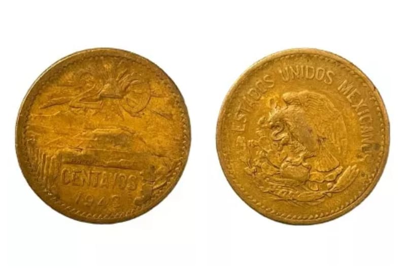 Esta es la moneda conmemorativa de 1943 por la que piden sumas altas de dinero. Foto: mercadolibre.com.mx.