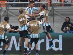 El video de los tres golazos del "Diablito" Echeverri para que Argentina le gane a Brasil y pase a semifinales