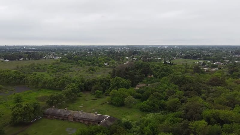 Vista aérea del predio. Fotos: capturas.