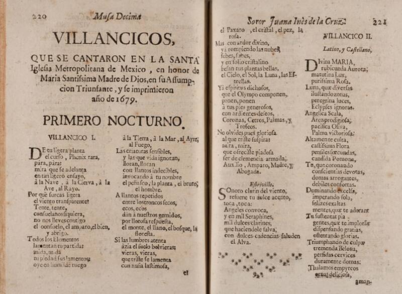 Villancicos escritos. Fuente: Gobierno de México.