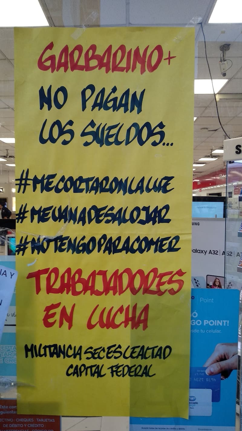 Reclamo de trabajadores