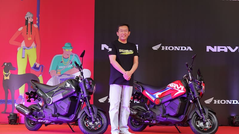 Takashi Fujisaki, presidente de Honda Motor de Argentina, en el lanzamiento de NAVi.