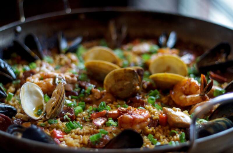Paella valenciana.