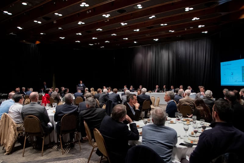 Weretilneck en el Club del Petróleo, este martes en el Hotel Libertador