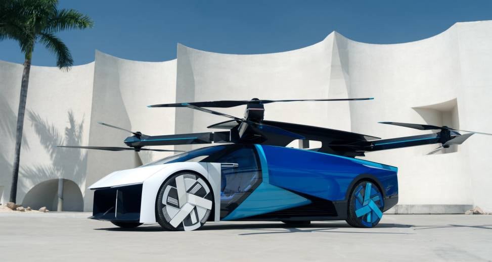 Auto volador modelo eVTOL. Fuente: Xpeng AeroHT.