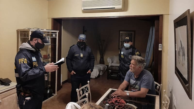 Teto Medina al momento de ser detenido. (Télam).