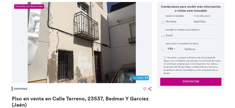 Viviendas CaixaBank: este piso en Jaén requiere de muchas remodelaciones para poder ser habitado. (Foto: www.haya.es).