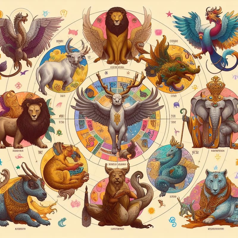 Animales espirituales. Fuente: Bing AI.