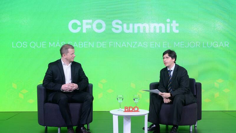 Edgardo Ponsetti, BDO en Argentina, junto a Juan Manuel Compte, Editor Jefe de Negocios en El Cronista