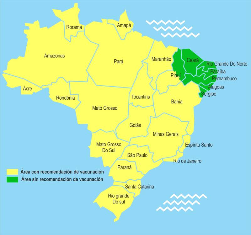 Si viajas a alguno de estos destinos es necesario que te apliques una dosis de la vacuna. (Fuente: Argentina.gob.ar)