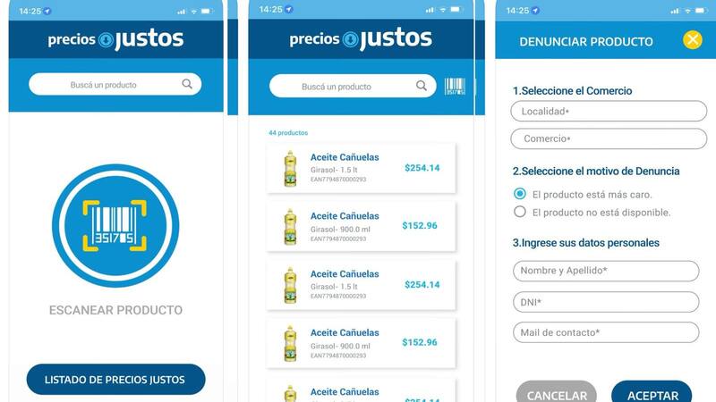 La aplicación "Precios Justos" se encuentra disponible tanto para Android como para iOS.