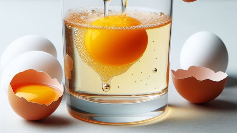 Ritual del huevo en el agua. Fuente: Archivo.