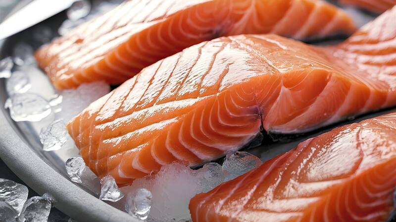 El pescado graso, como el salmón, contribuye a reducir el colesterol LDL. Fuente: archivo.