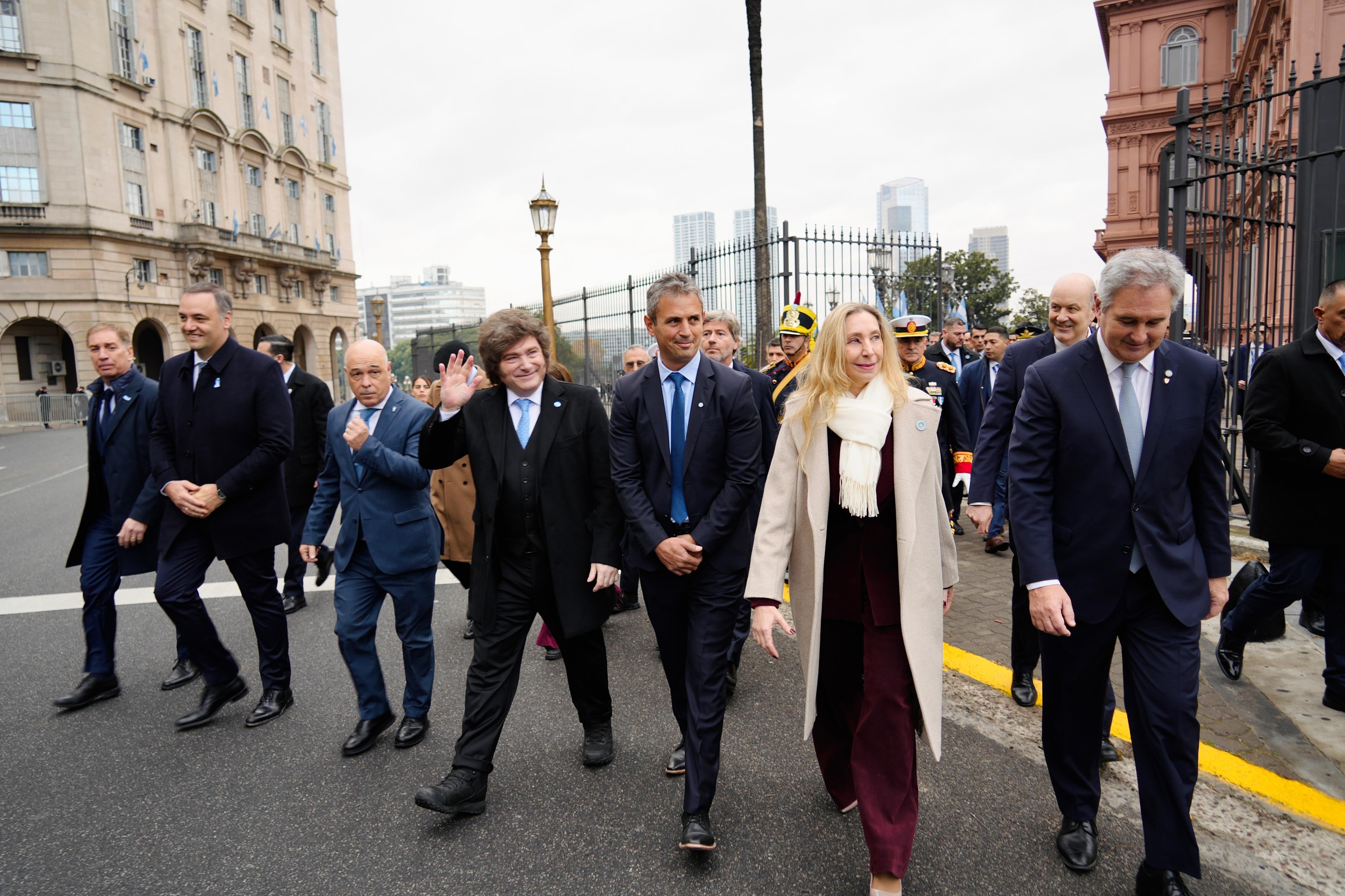 El Gabinete de Milei camino al Tedeum del 25 de Mayo en 2026 (Fuente: Presidencia)