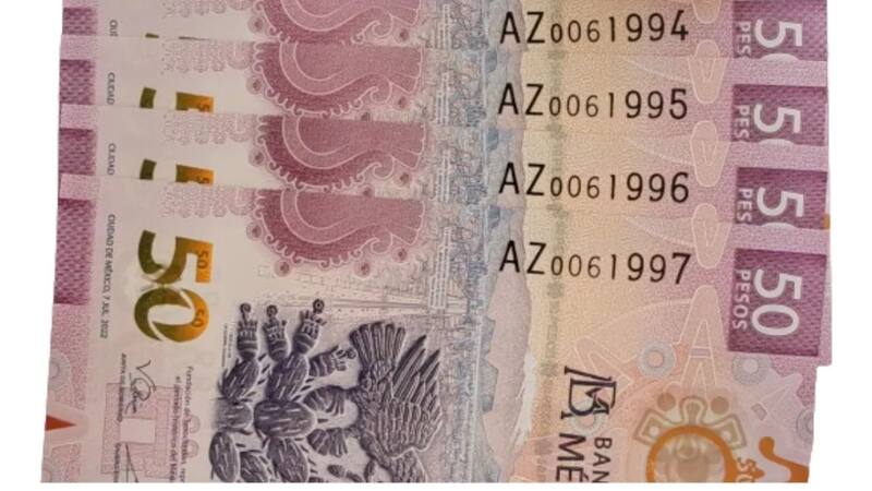 Su diseño incluye elementos históricos y culturales de México Antiguo, como el águila posada sobre un nopal.